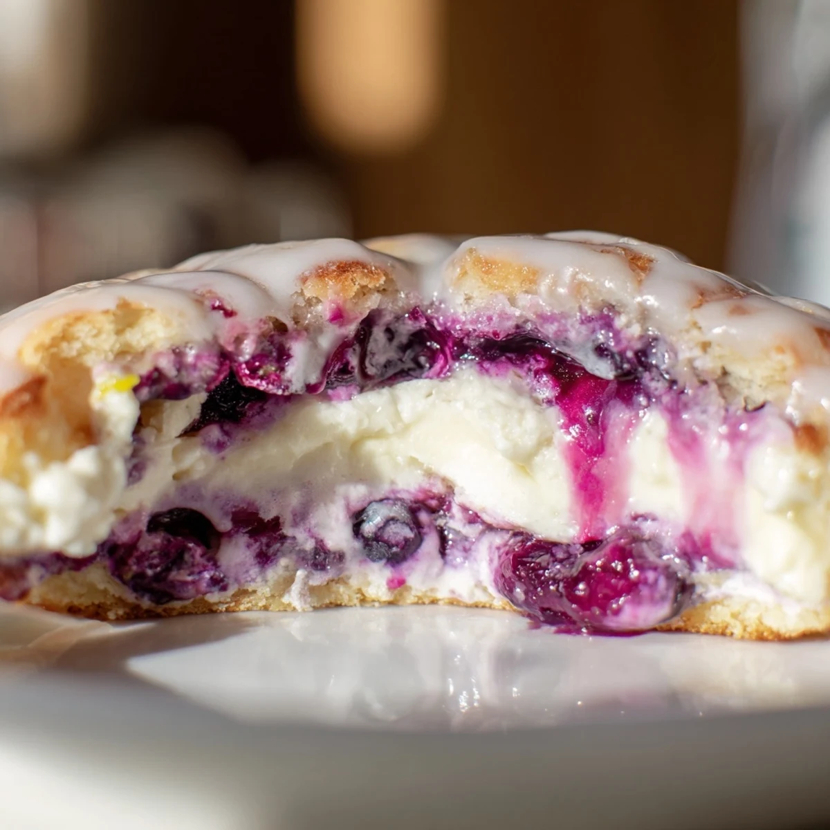 Soft stuffed cheesecake cookies featuring bright lemon zest and plump blueberries