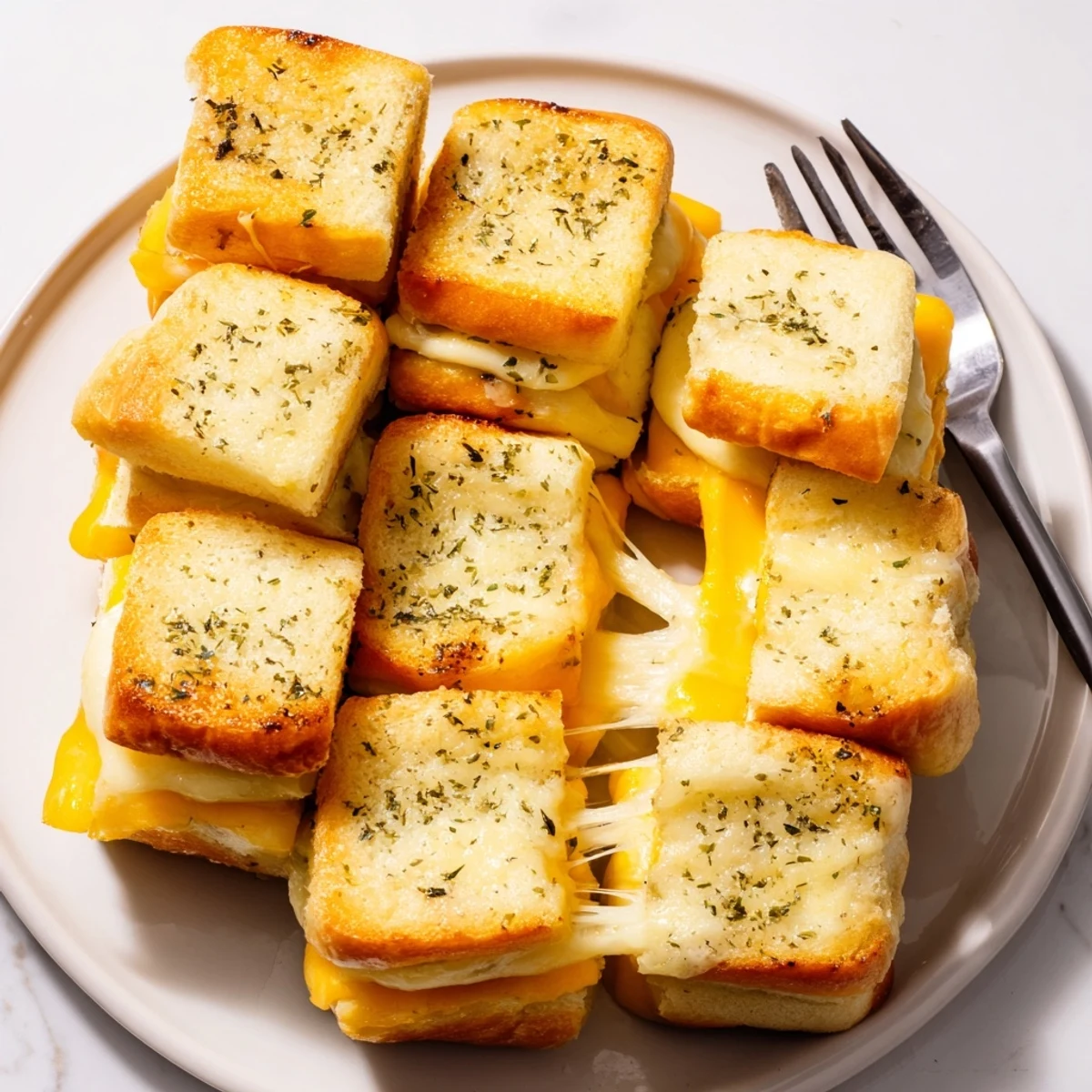 Pull apart Mini Grilled Cheese Hawaiian Rolls Recipe melted cheddar and mozzarella inside