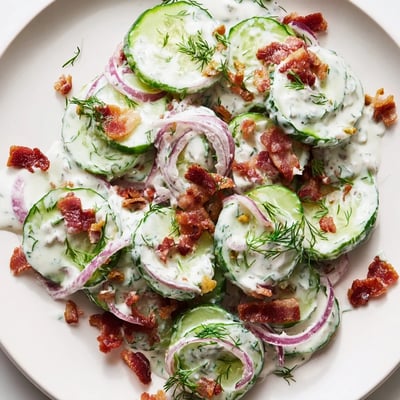 Healthy Cucumber Salad With Bacon